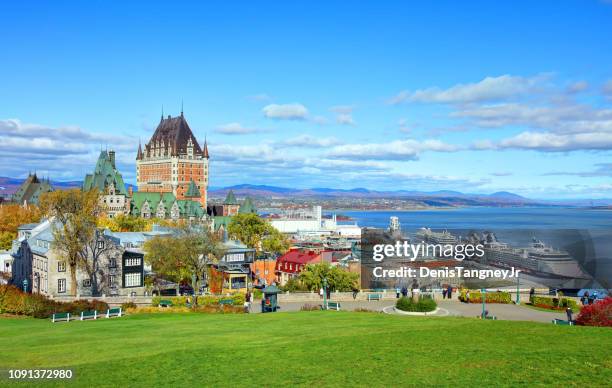 quebec city, quebec - chateau frontenac hotel stock pictures, royalty-free photos & images