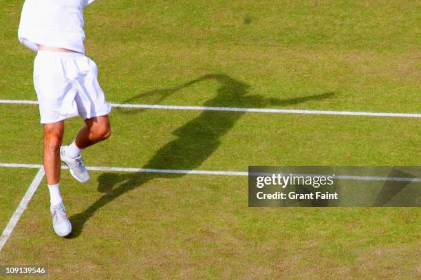 close up tennis player. - tennis grass stock pictures, royalty-free photos & images