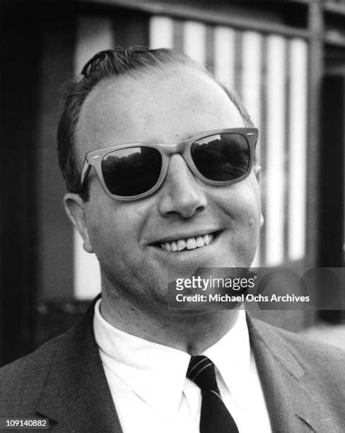 English jazz pianist George Shearing poses for a portrait circa 1958 in San Francisco, California.