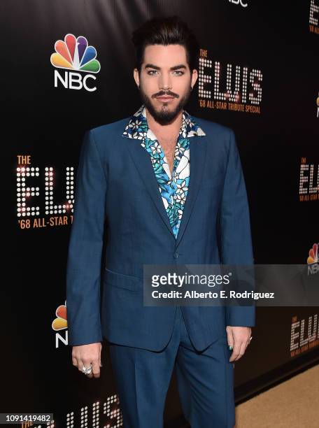 Adam Lambert attends The Elvis '68 All-Star Tribute Special at Universal Studios Hollywood on October 11, 2018 in Universal City, California.