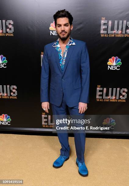 Adam Lambert attends The Elvis '68 All-Star Tribute Special at Universal Studios Hollywood on October 11, 2018 in Universal City, California.