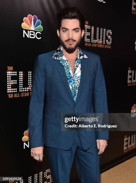 Adam Lambert attends The Elvis '68 All-Star Tribute Special at Universal Studios Hollywood on October 11, 2018 in Universal City, California.