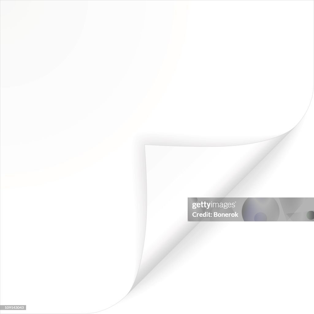Curbe Paper Curled Paper High-Res Vector Graphic - Getty Images