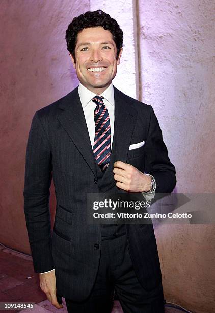 Matteo Marzotto attends the "Percorso Di Lavoro" photography exhibition cocktail party held at Chiostro Del Bramante on February 15, 2011 in Rome,...