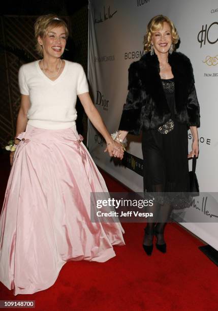 Sharon Stone and Melanie Griffith during Sharon Stone and Kelly Stone Host the 1st Annual Class of Hope Prom 2007 Charity Benefit - Red Carpet and...