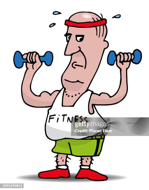 69 Old People Exercise Cartoon High Res Illustrations - Getty Images