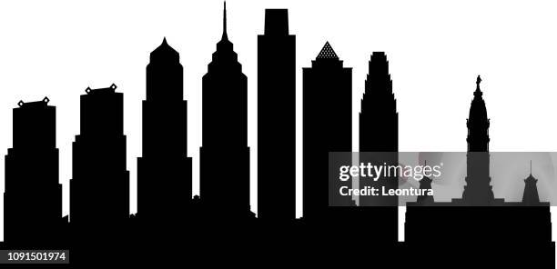 philadelphia (all buildings are complete and moveable) - liberty place stock illustrations