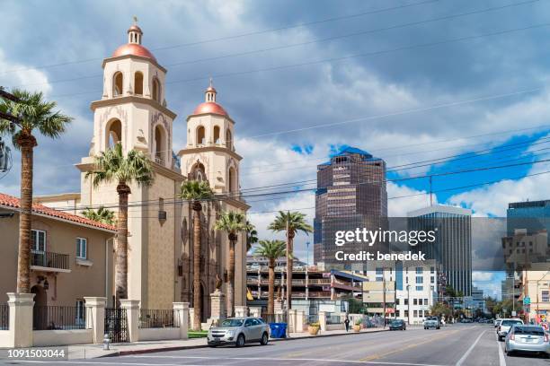 saint augustine cathedral in downtown tucson arizona usa - tucson stock pictures, royalty-free photos & images