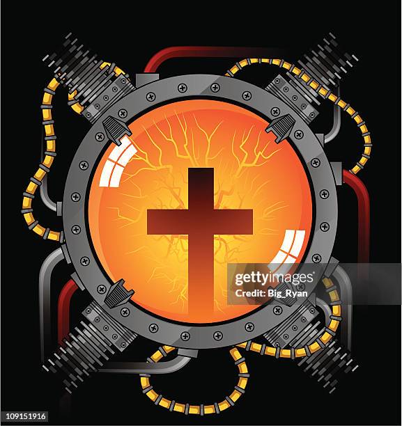 god power - glass dome stock illustrations