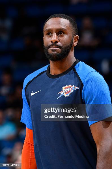 Patrik Pattern Patrick Patterson of the Oklahoma City Thunder looks on against the ...