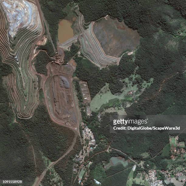DigitalGlobe via Getty Images "before" imagery of the dam break near the town of Brumadinho in south central Brazil. Photo DigitalGlobe via Getty...