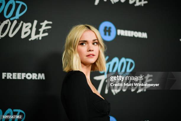 Maia Mitchell attends the premiere of Freeform's "Good Trouble" at Palace Theatre on January 08, 2019 in Los Angeles, California.