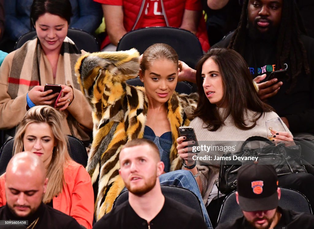 Celebrities Attend Dallas Mavericks v New York Knicks
