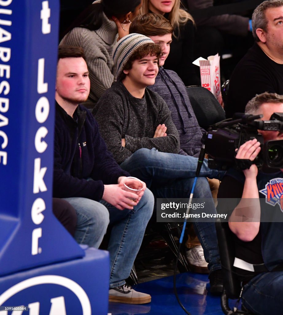 Celebrities Attend Dallas Mavericks v New York Knicks