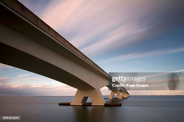 netherlands, zeeland, zeelandbrug - zeeland netherlands stock pictures, royalty-free photos & images