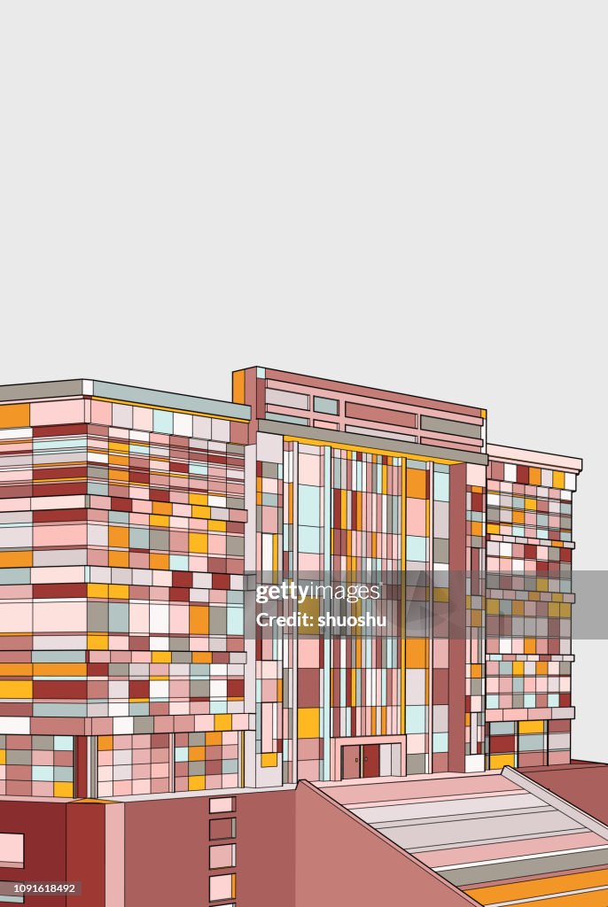 Pattern Graphics Architectural Colorful Art Architecture Pattern High-Res Vector Graphic - Getty Images