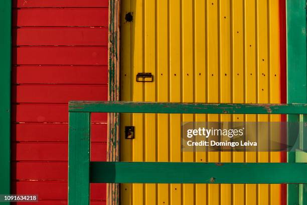 fishing hut in islantilla, huelva - muelle comercial 個照片及圖片檔