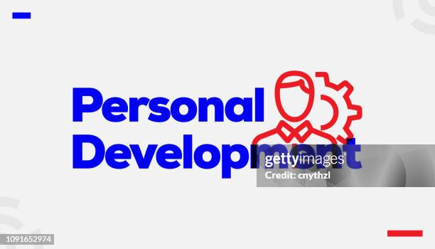 personal development concept design - human resources background stock illustrations
