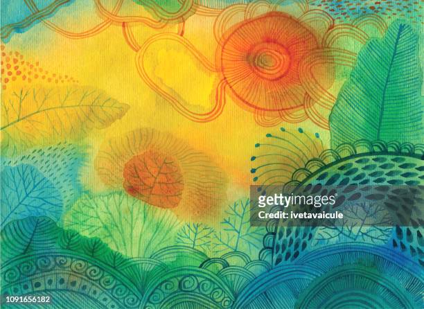 abstrakte aquarell hintergrund - watercolor flower stock-grafiken, -clipart, -cartoons und -symbole