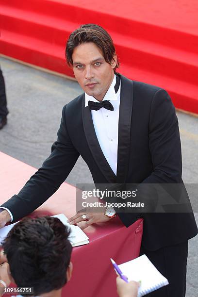 Gabriel Garko attends the opening ceremony and the "Black Swan" premiere at the Palazzo del Cinema during the 67th Venice International Film Festival...