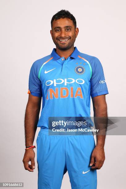 Ambati Rayudu poses during the India Men's ODI Headshots Session on January 09, 2019 in Sydney, Australia.