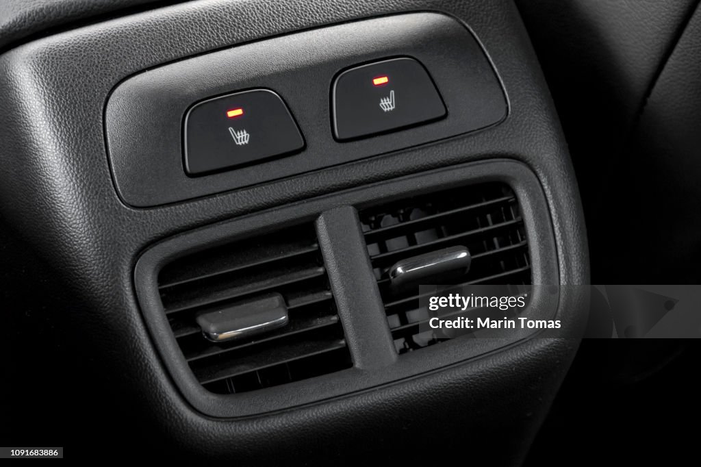 Modern car rear seat air conditioning panel