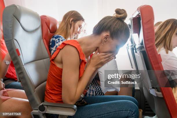 travel sickness - gagged stock pictures, royalty-free photos & images