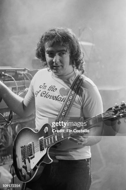 Guitarist Bernie Marsden from Whitesnake performs live on stage at the Rainbow Theatre in Finsbury Park, London in March 1981.
