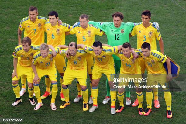 June 2016 - UEFA EURO 2016 - Group C - Ukraine v Poland - The Ukraine starting lineup - .