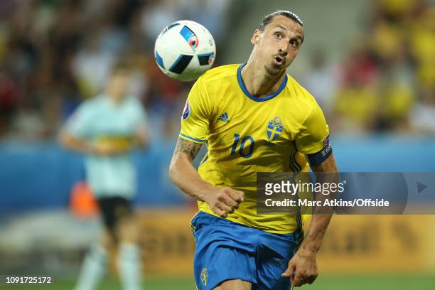 June 2016 - UEFA EURO 2016 - Group E - Sweden v Belgium - Zlatan Ibrahimovich of Sweden - .