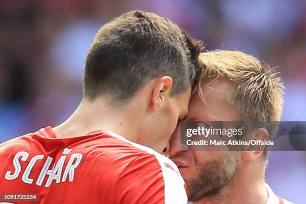 June 2016 - UEFA EURO 2016 - Round of 16 - Switzerland v Poland - Jakub Blaszczykowski of Poland goes head to head with Fabian Schar of Switzerland -...