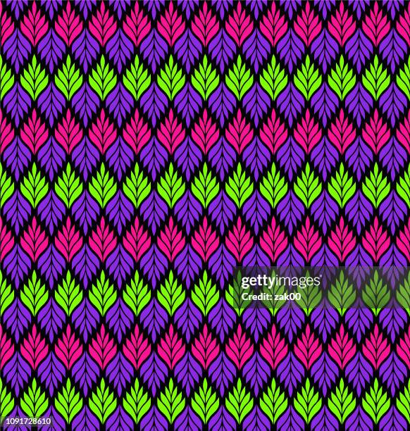 seamless leaf pattern - fern texture stock illustrations