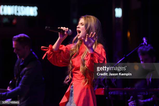 Country artist Tegan Marie performs at the 2018 Opry NextStage at Ole Red on January 08, 2019 in Nashville, Tennessee.