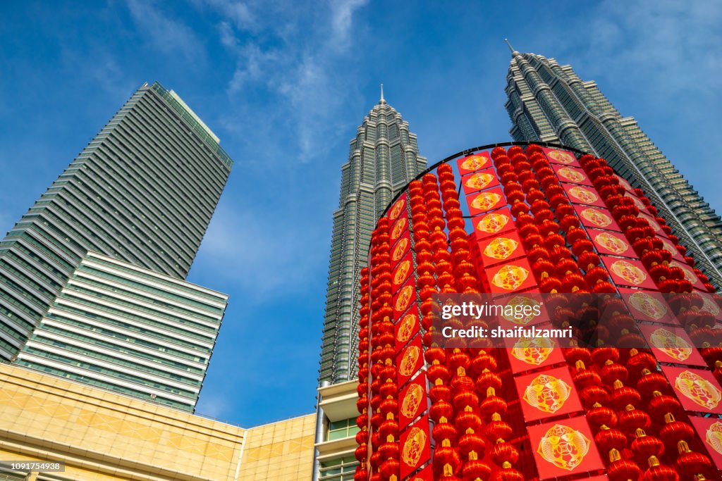 Chinese New Year Celebration with giant tanglong at Kuala Lumpur, Malaysia.
