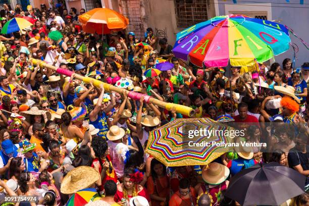 the best street carnival in the world - olinda stock pictures, royalty-free photos & images