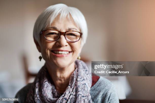 happiness is all a mindset - older woman short hair stock pictures, royalty-free photos & images