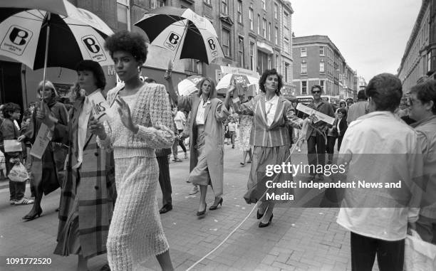 Irish Fashion Parade, a parade of Irish Fashions paraded down Henry Street, .
