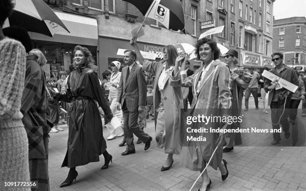 Irish Fashion Parade, a parade of Irish Fashions paraded down Henry Street, .