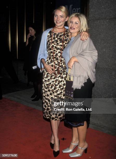 Actress Cameron Diaz and sister Chimene Diaz attend the Third Annual GQ Men of the Year Awards on October 21, 1998 at Radio City Music Hall in New...