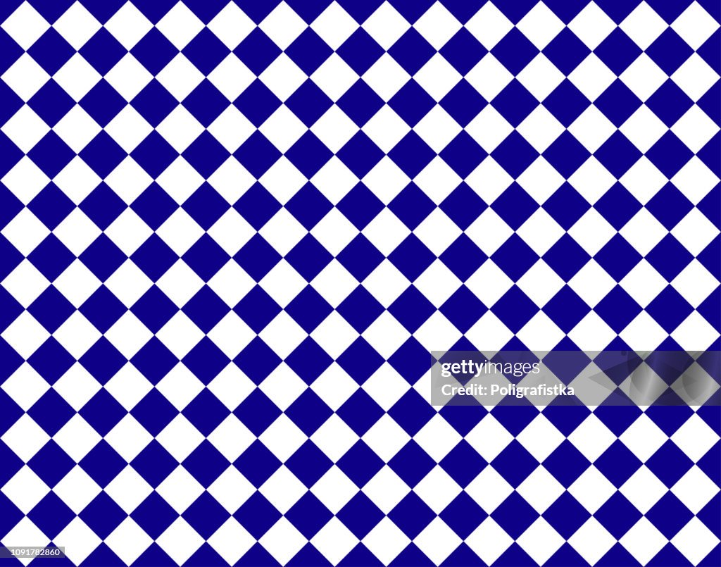 Seamless rhombus background pattern - blue wallpaper - vector Illustration