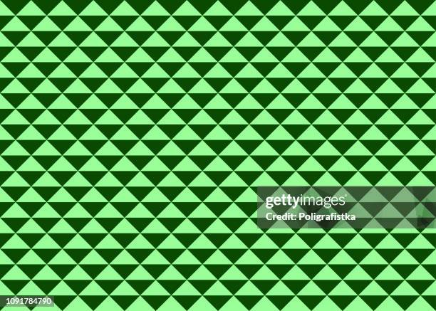 seamless triangle background pattern - green wallpaper - vector illustration - checkers stock illustrations