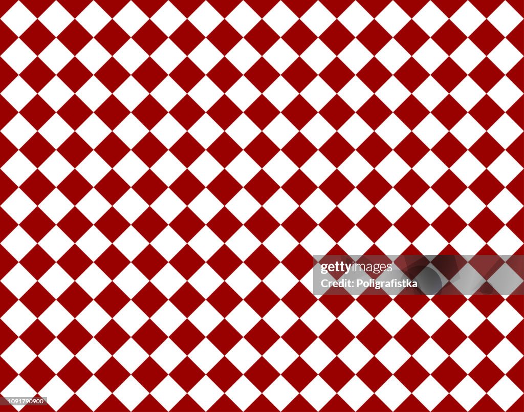 Seamless rhombus background pattern - red wallpaper - vector Illustration