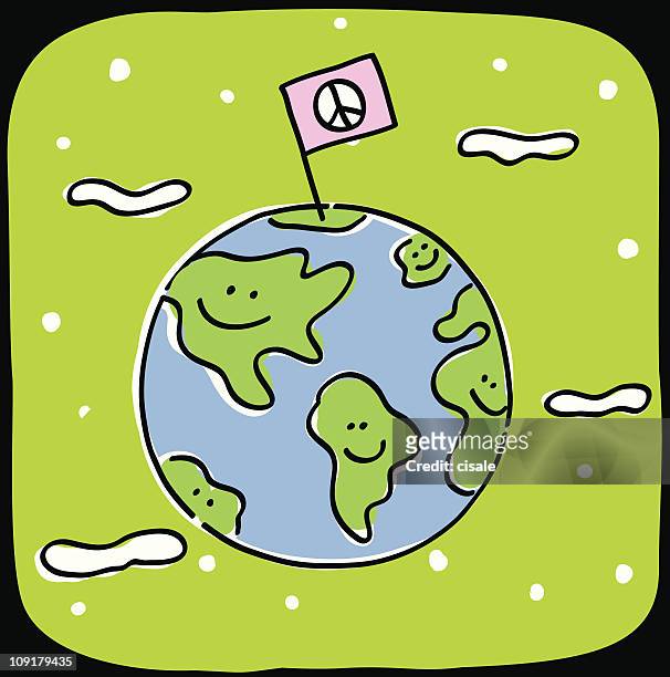 Earth Drawing With Smile Drawing High Res Illustrations - Getty Images