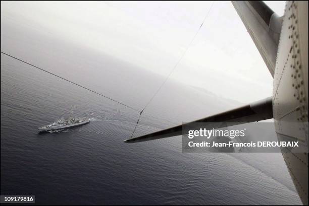 French Navy Breguet Atlantique Reconnaissance Aircraft Flown From Djibouti To Egypt. Takes Part In Searching Efforts After Jan. 3 Air Disaster In...