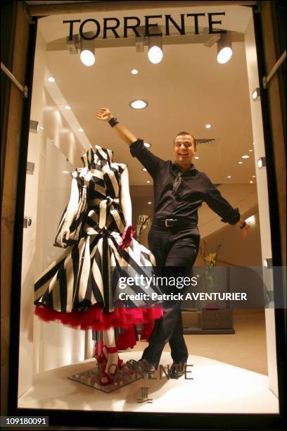 Julien Fournie, New Art Director Of The Torrente Fashion House. On January 17, 2004 In Paris, France.