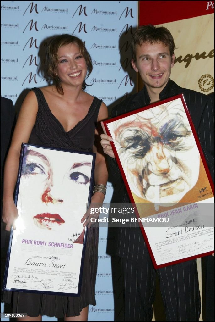 Jean Gabin And Romy Schneider Awards Presented To Lorant Deutsch And Laura Smet. On January 26, 2004 In Paris, France