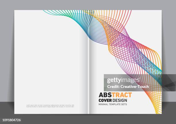 minimalistisches cover-design - annual report stock-grafiken, -clipart, -cartoons und -symbole