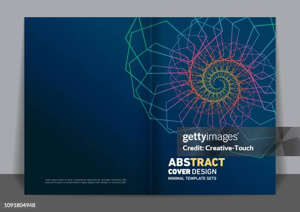 minimalist cover design - abstract wavy triangle network background stock illustrations
