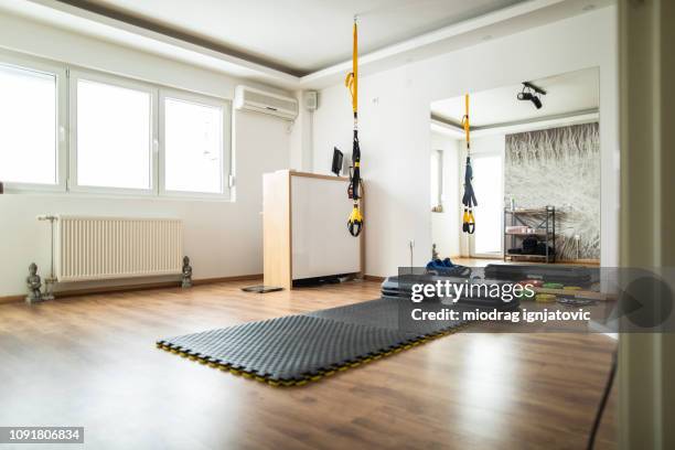 modern gym - exercise room stock pictures, royalty-free photos & images