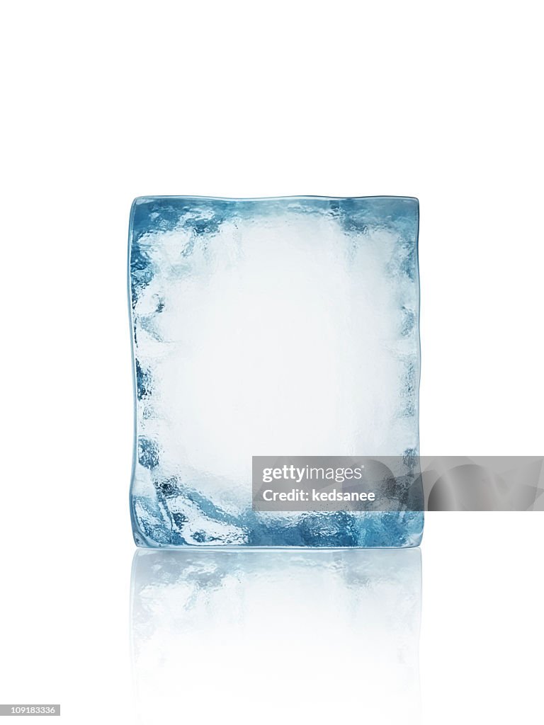 Ice block isolated on white